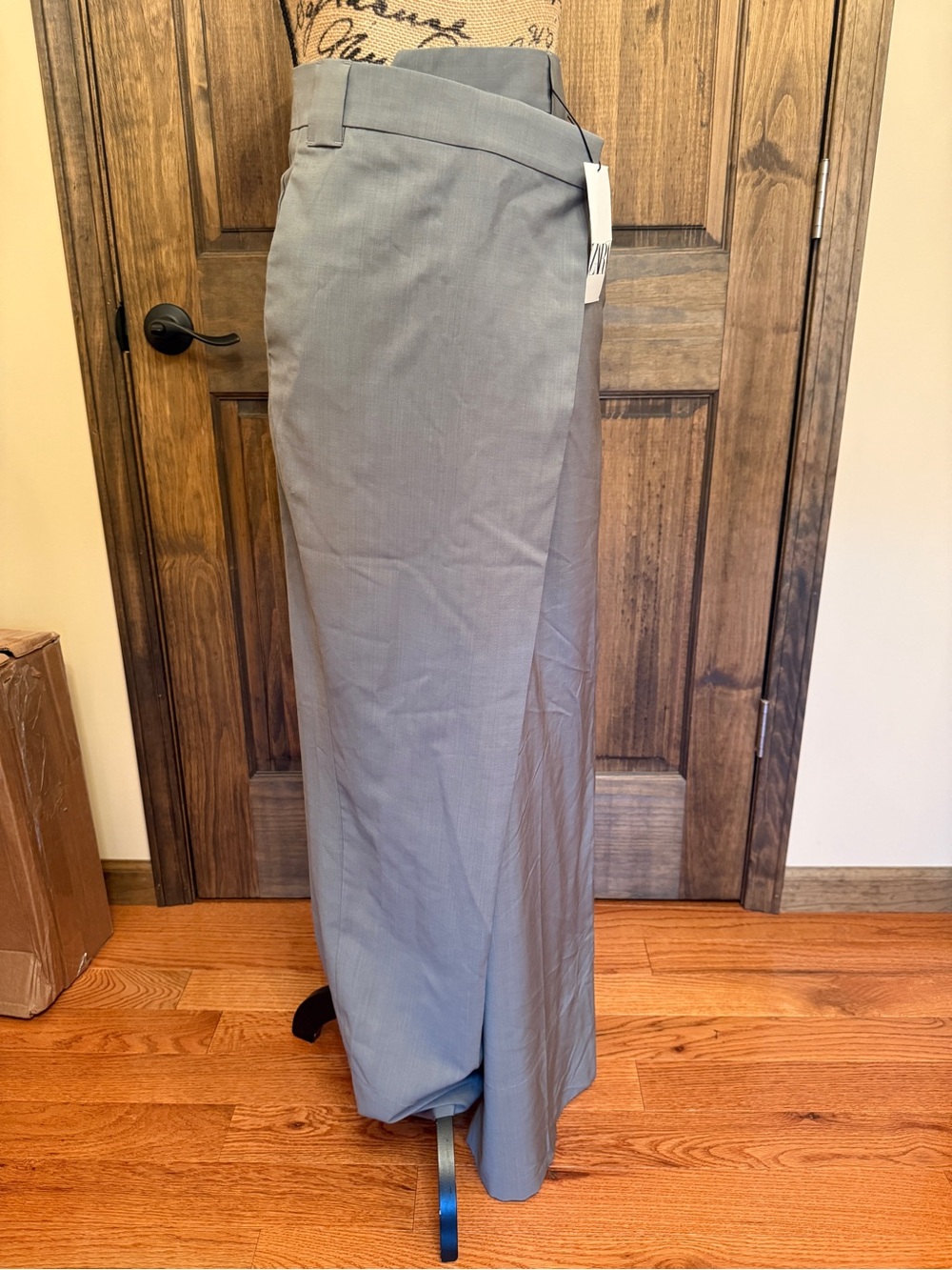 Zara Light Gray Maxi Skirt with Clean Waistband